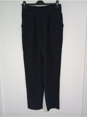 Silk Studio By Claude Bennett Women Black 100% Silk Pleated Pants Pockets 6